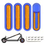 4 piezas de carcasas decorativas azules de repuesto + barras reflectoras amarillas para M365 1S Pro Pro2 y Lite
