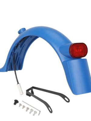 Guardabarros trasero azul Xiaomi M365 Pro/Pro2 con matrícula integrada (con luz trasera + gancho + soporte metálico pro)