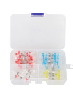 50 tubos medianos termorretráctiles impermeables con caja