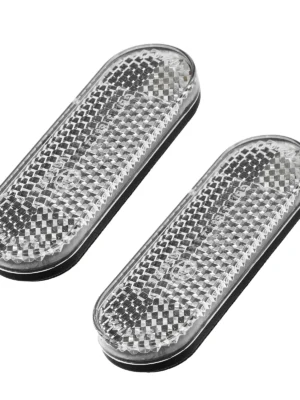 Dos sencillas piezas reflectantes adhesivas plateadas