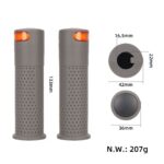 Cubierta de agarre de manillar gris para luz de señal de giro para scooters Xiaomi/Ninebot con ranura - Imagen 2