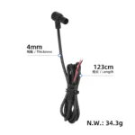 Cable adaptador de corriente con salida de más de 2 A y cabezal O - Imagen 2