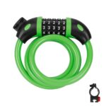 Candado de combinación verde de cinco dígitos