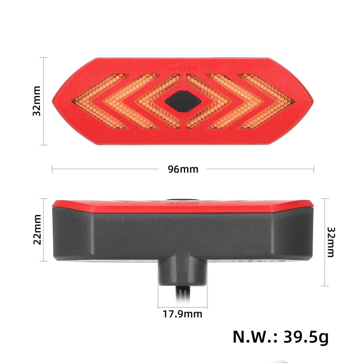Luz trasera de intermitente Ulip para patinete Xiaomi M365/1S (modelo con carga por control remoto) - Imagen 4