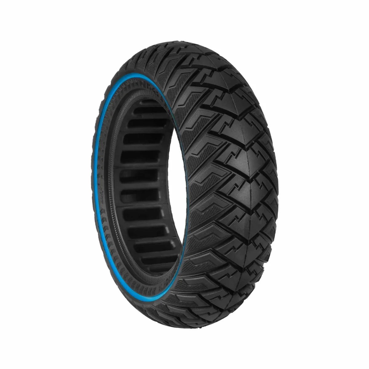 Neumático sólido Ulip70/75-6.5 con diseño de ala y línea azul - Imagen 3