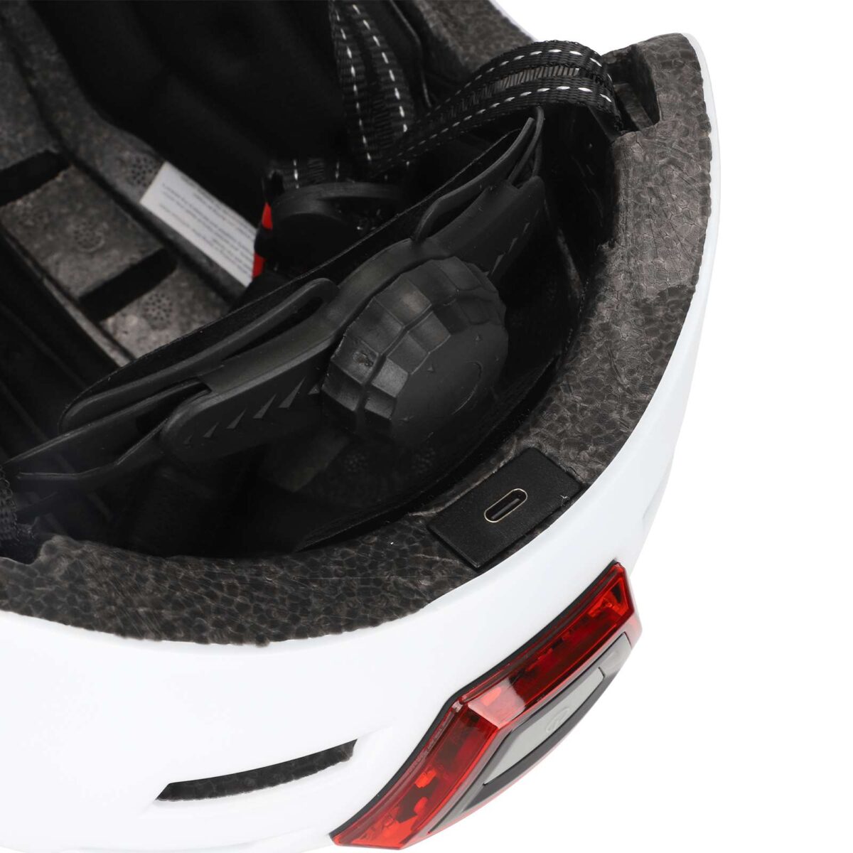 Casco blanco talla M con luz - Imagen 6