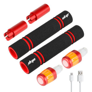 Juego de extensores de agarre Ulip con carga USB y luz para scooters Xiaomi y ES (RRO)