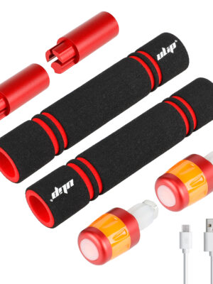 Juego de extensores de agarre Ulip con carga USB y luz para scooters Xiaomi y ES (RRO)
