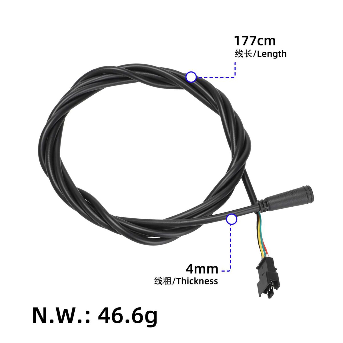 Cable de pantalla/controlador negro para patinete Smartgyro K2 SmartGyro-Speedway/Rockway - Imagen 2