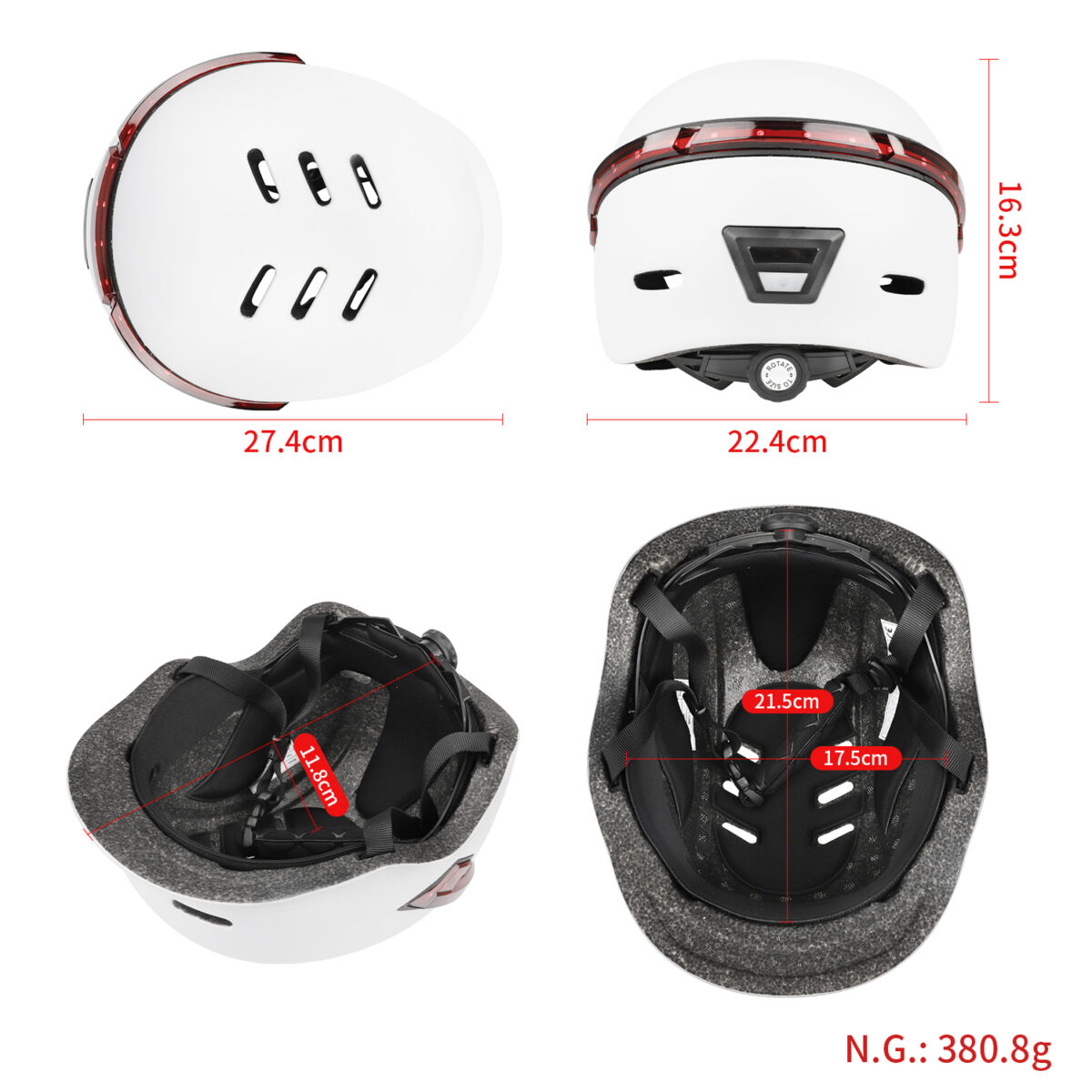 Indicador de dirección remoto para casco FS1 (blanco) - Imagen 2