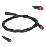 Cable rojo M8 impermeable de 2 pines con conector macho/hembra de 60 cm