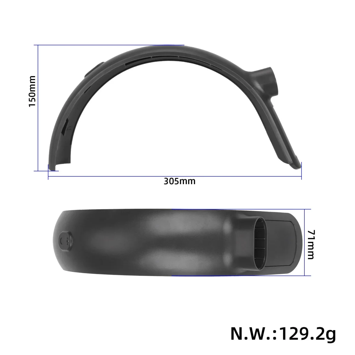 Guardabarros trasero con soporte delantero para patinete Xiaomi 4 Ultra - Imagen 2