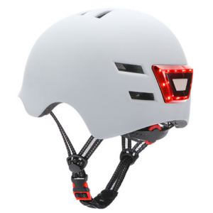 Casco blanco talla XL con luz