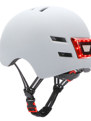 Casco blanco talla XL con luz