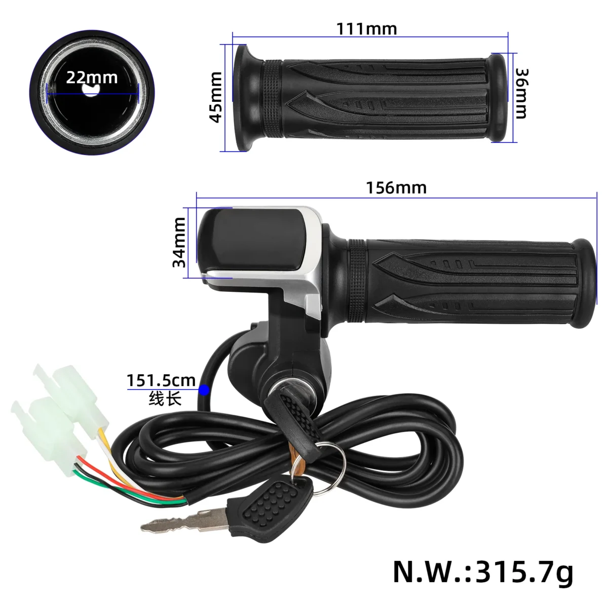 Manija de cerradura de puerta eléctrica de 48 V - Imagen 2