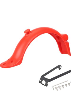 Guardabarros trasero rojo Xiaomi M365 Pro/Pro2 con matrícula integrada (con gancho + soporte metálico pro)