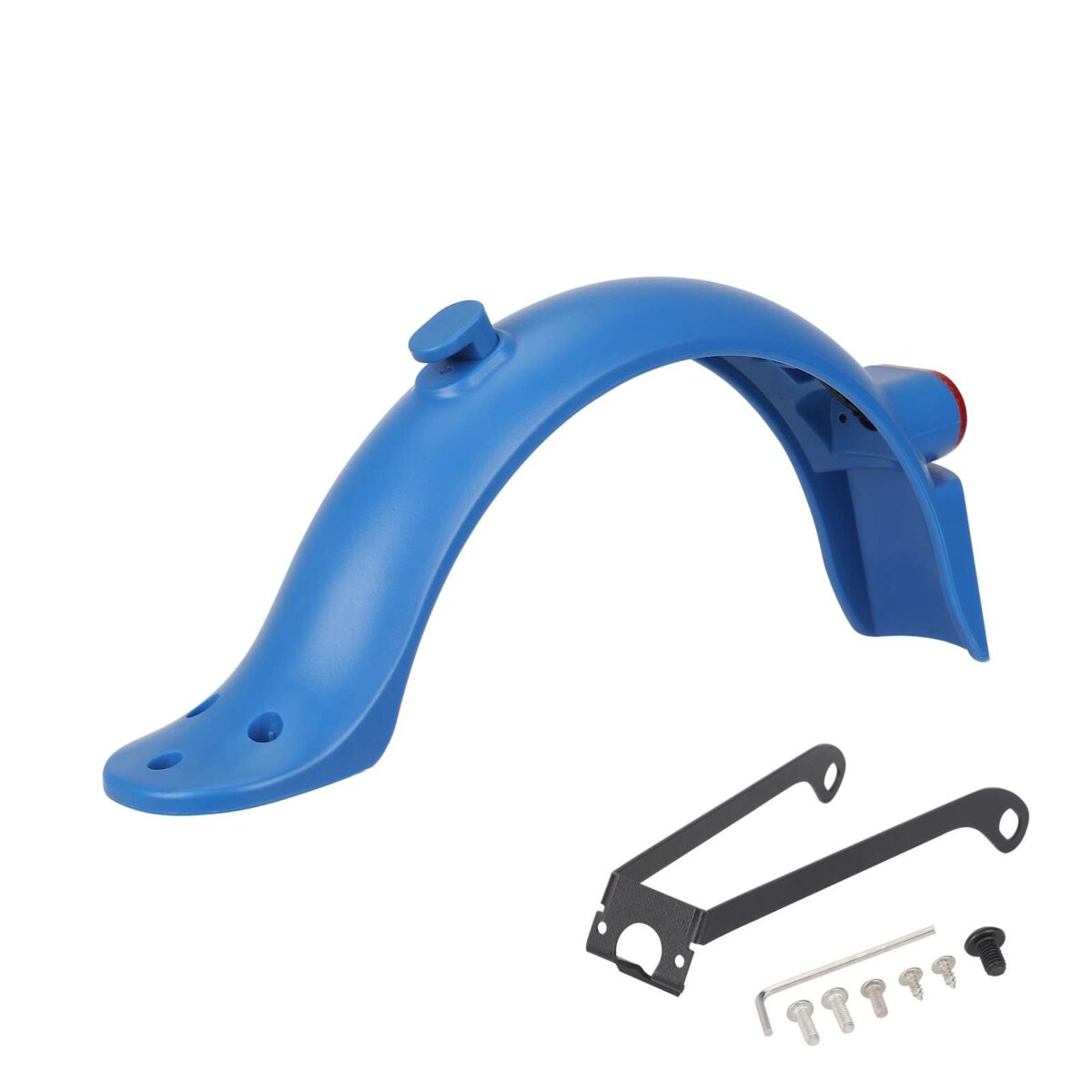 Guardabarros trasero azul Xiaomi M365 Pro/Pro2 con matrícula integrada (con luz trasera + gancho + soporte metálico pro) - Imagen 3
