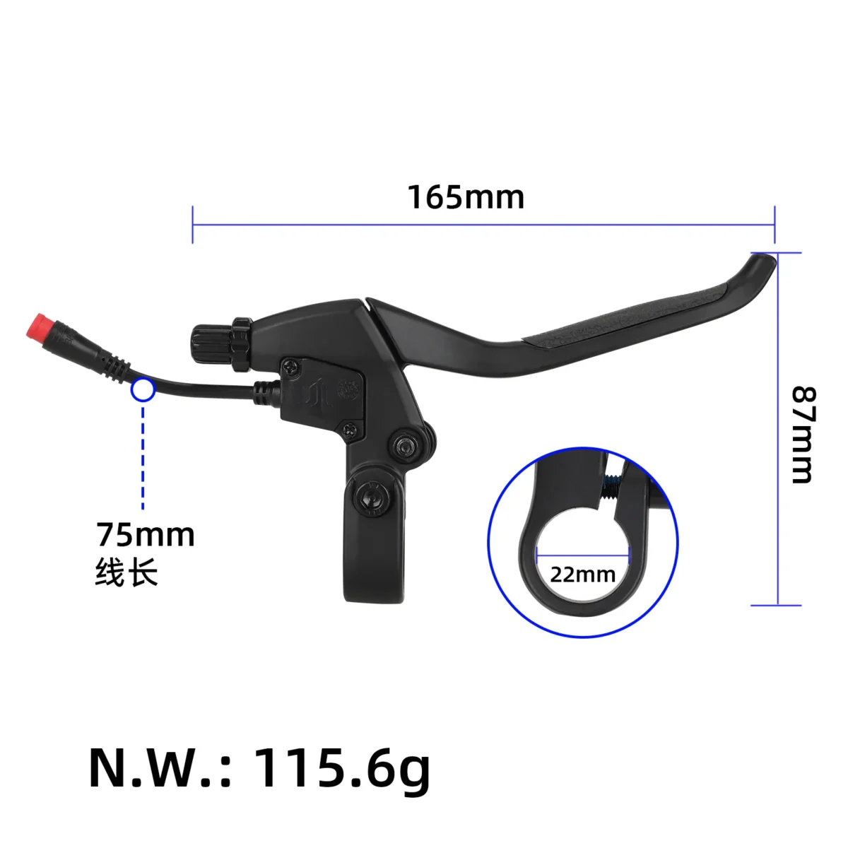 Palanca de freno izquierda para scooter Kukirin G2 Pro/G2 Max - Imagen 2