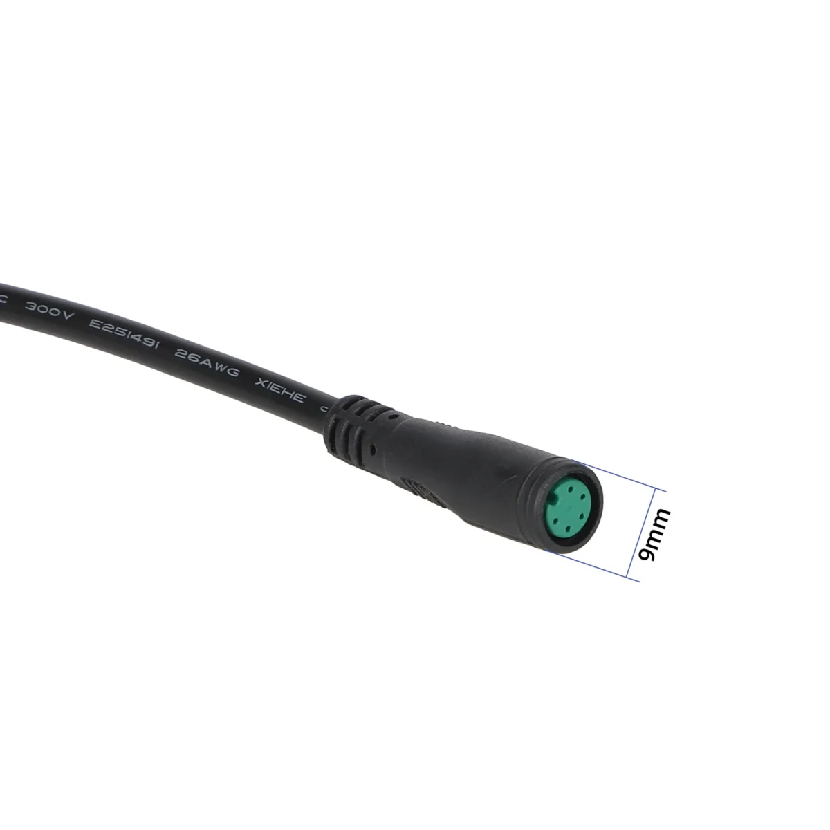 Cable conector impermeable M8, cable verde de 5 pines, conector macho/hembra de 100 cm - Imagen 4