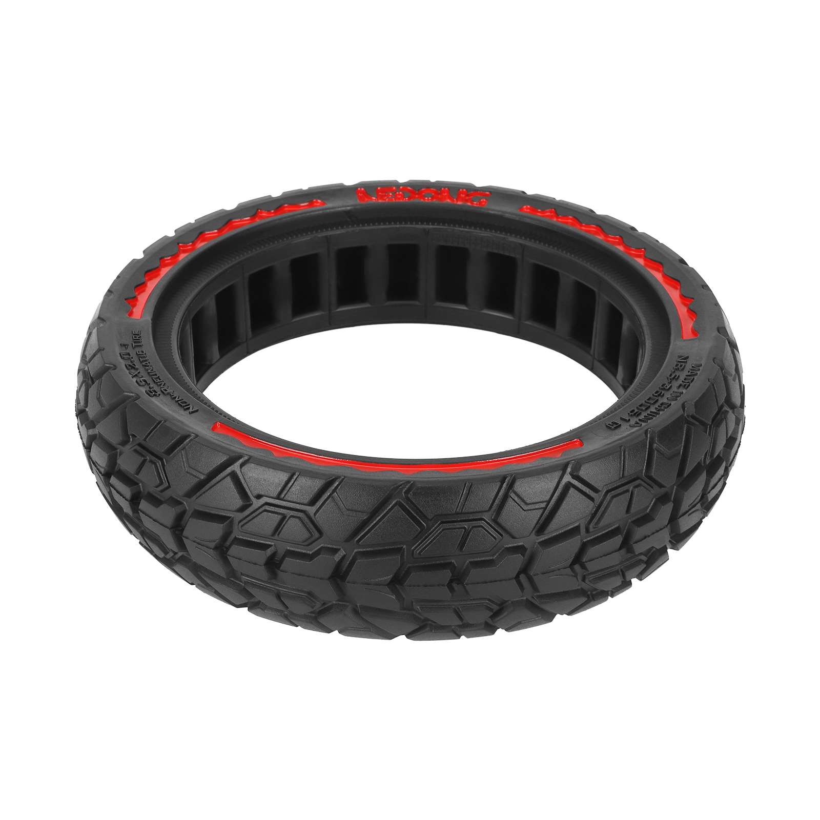 Neumático sólido todoterreno NEDONG 8.5*2.0 con círculo rojo para scooters Xiaomi - Imagen 3