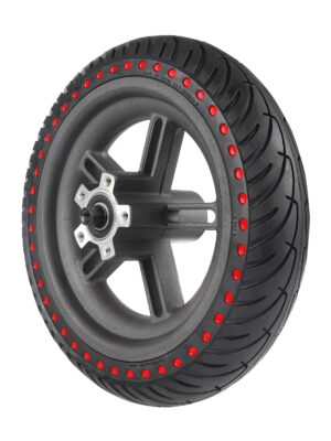 Neumático sólido de 8,5 pulgadas con puntos rojos + llanta M365