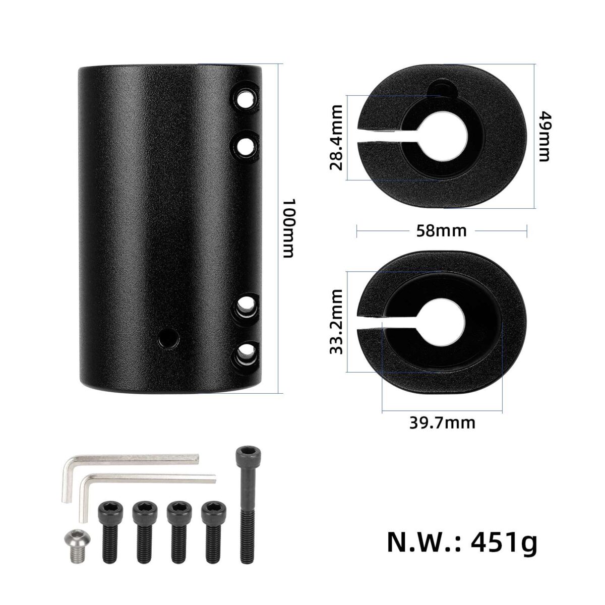 Soporte plegable CNC para patinete M365, Pro, Pro2 y 1S - Imagen 2