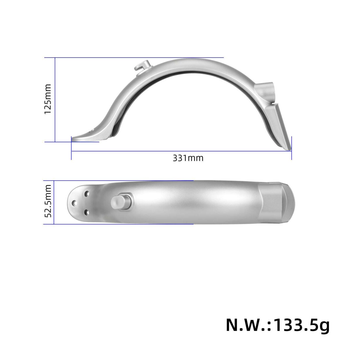 Xiaomi M365 Pro/Pro2 plateado con guardabarros trasero integrado - Imagen 2