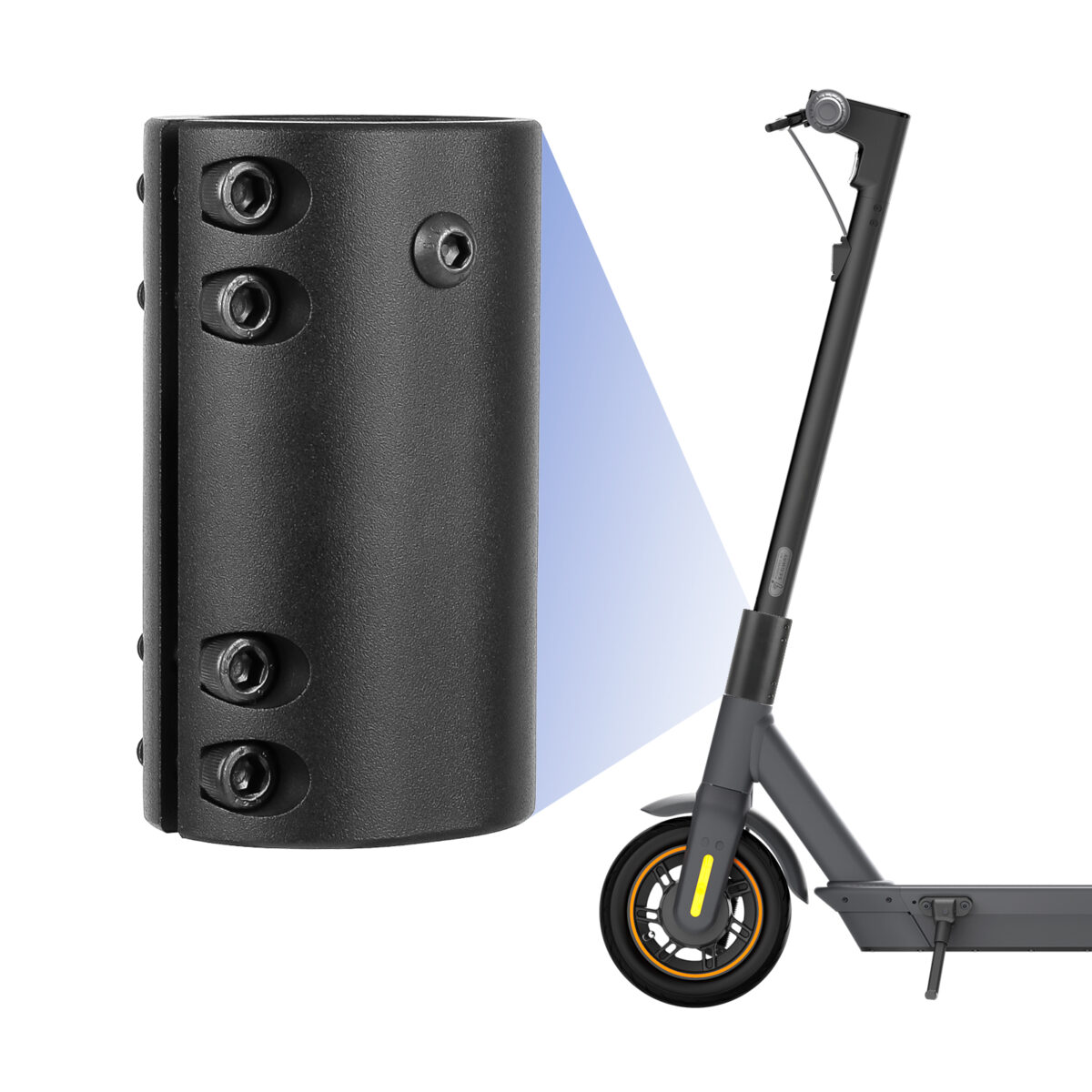 Soporte plegable negro de CNC para scooter de la serie Max G30 - Imagen 3