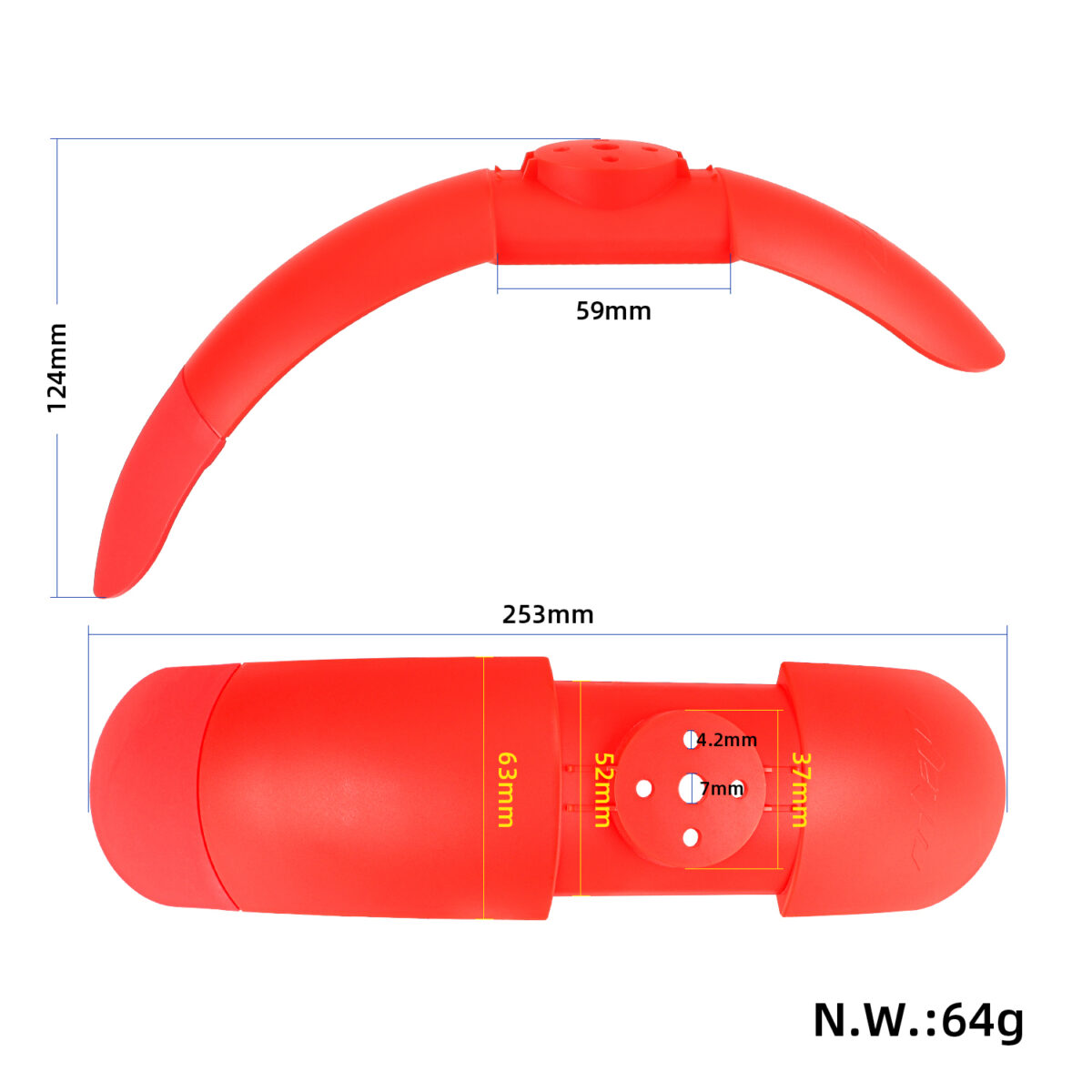 Guardabarros delantero Ulip rojo con goma para patinetes xiaomi - Imagen 2
