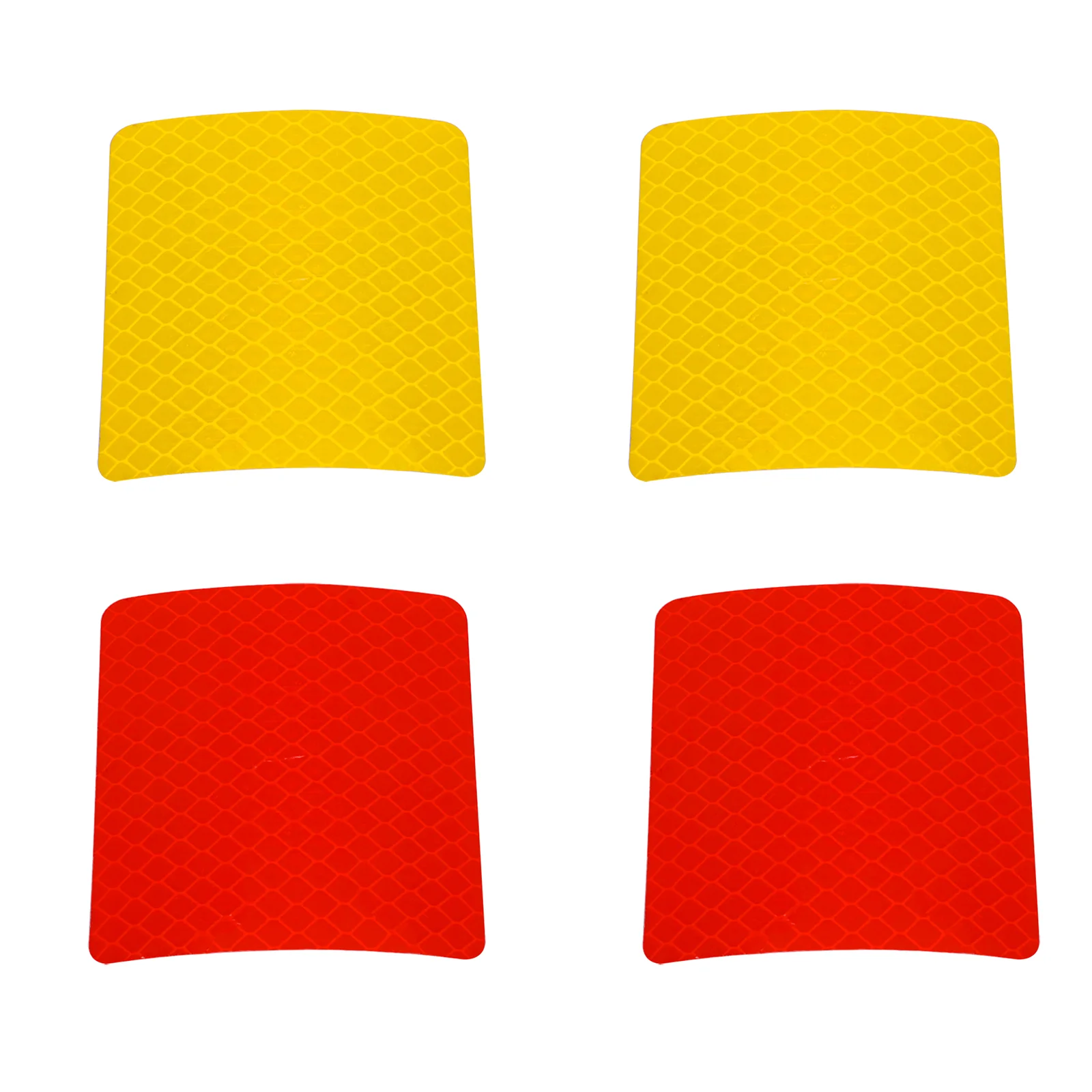 Dos pegatinas reflectantes de matrícula Pro2 rojas + dos pegatinas reflectantes de matrícula Pro2 amarillas