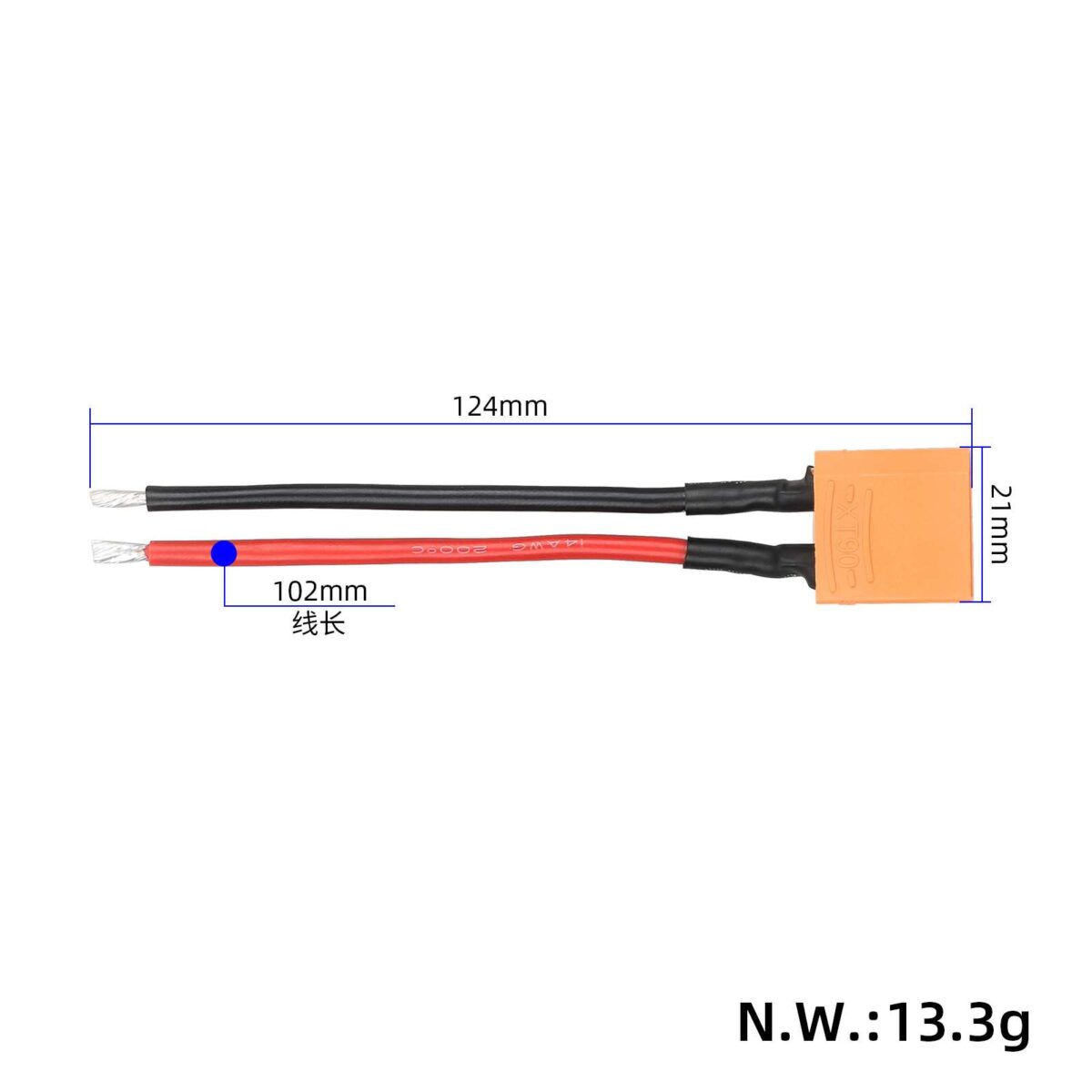 Cable de batería macho XT90 - Imagen 2