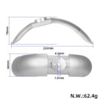 Guardabarros delantero Ulip plateado con goma para patinetes Xiaomi - Imagen 2