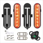 Ulip rojo 2 juegos de luces intermitentes recargables con control remoto
