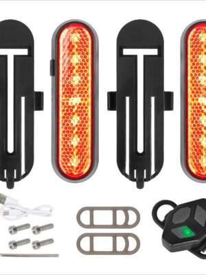 Ulip rojo 2 juegos de luces intermitentes recargables con control remoto