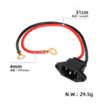 Cable de cobre puro de 2,5 metros cuadrados y 30 cm con conector macho - Imagen 3
