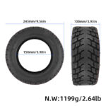 Neumático todoterreno sin cámara ULIP 90/65-6 para scooters Zero 10X - Imagen 2