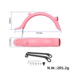 Guardabarros trasero integrado Xiaomi M365 Pro/Pro2 rosa con matrícula (con luz trasera + gancho + soporte metálico pro) - Imagen 2