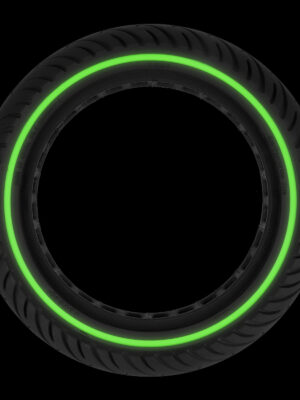 Neumático sólido de 8,5 pulgadas con círculo verde fluorescente