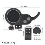 Pantalla J&P 36V-60V con cabezal plano negro - Imagen 2