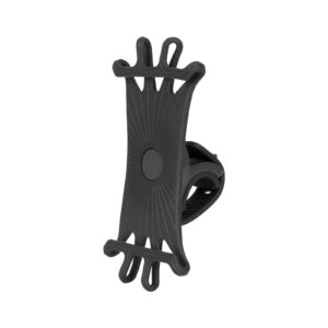 Soporte multifuncional de silicona para teléfono móvil, color negro