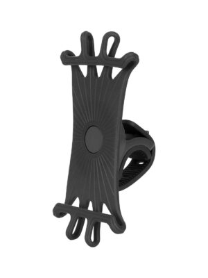 Soporte multifuncional de silicona para teléfono móvil, color negro