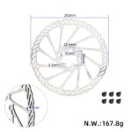 Disco de freno de 203 mm con orificios de instalación dobles y 6 tornillos - Imagen 2
