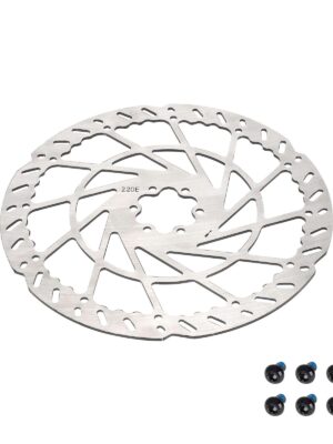 Disco de freno de disco de 220 mm con 6 orificios y 2,3 mm de espesor y 6 tornillos.