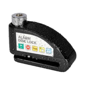 Bloqueo de freno de disco con alarma controlable de color negro