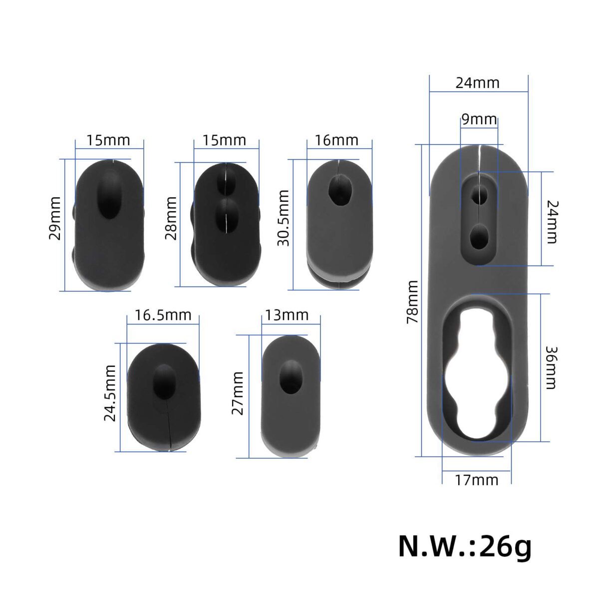 Funda de silicona negra para patinetes Xiaomi 4 Pro - Imagen 2