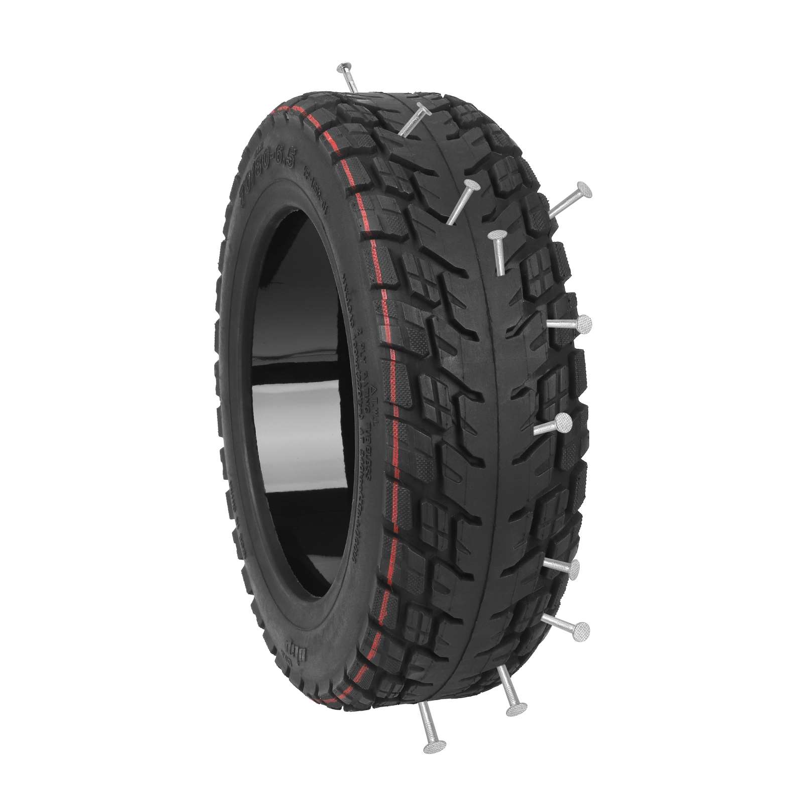 Neumático todoterreno sin cámara autorreparable Ulip 70/80-6.5 con adhesivo y válvula - Imagen 2