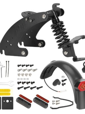 Suspensión trasera Ulip V4 negra con guardabarros de intermitente y soporte metálico para scooter G30 Max