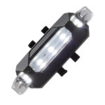 Luz trasera y lateral de advertencia blanca recargable por USB para scooters Xiaomi