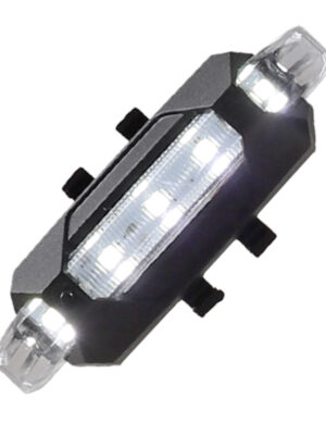 Luz trasera y lateral de advertencia blanca recargable por USB para scooters Xiaomi