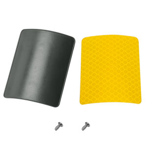 Placa de matrícula trasera Pro2 con tornillos + pegatinas reflectantes amarillas para matrícula